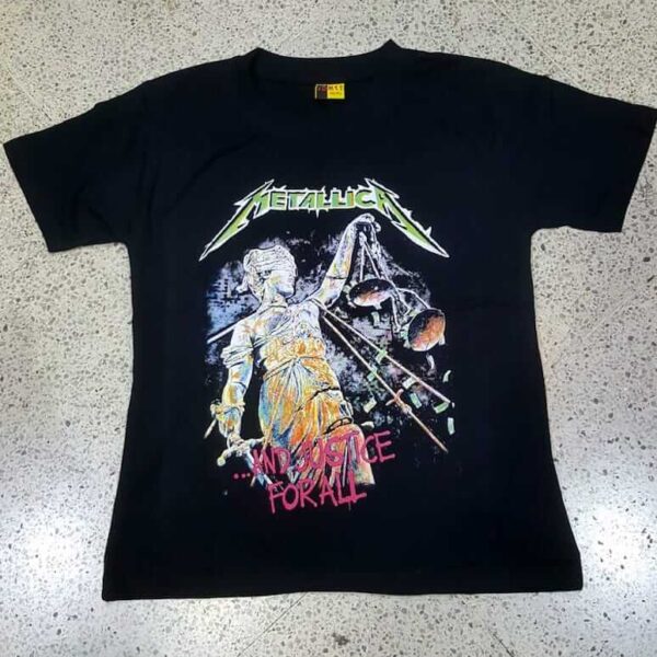polera niño metallica and justice for all