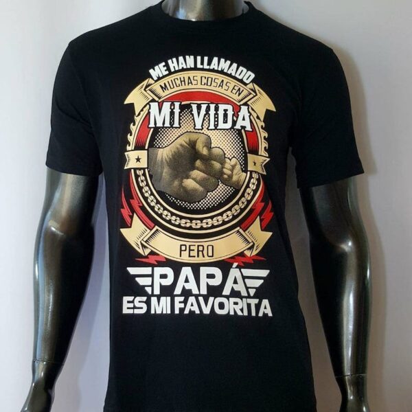 polera manga corta papa es mi favorita