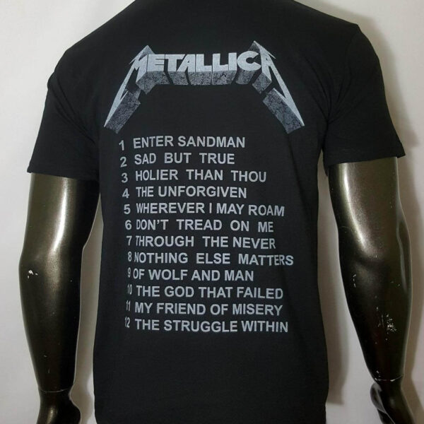 polera manga corta metallica black album espalda