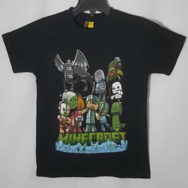 polera manga corta niño minecraft