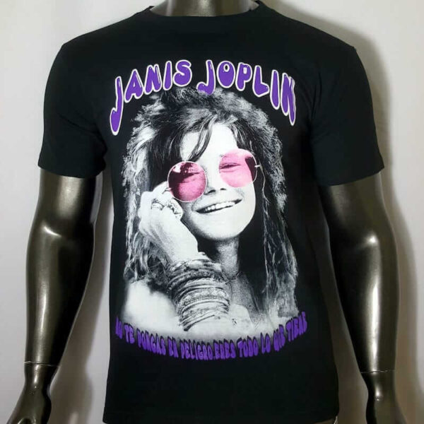 polera manga corta janis joplin