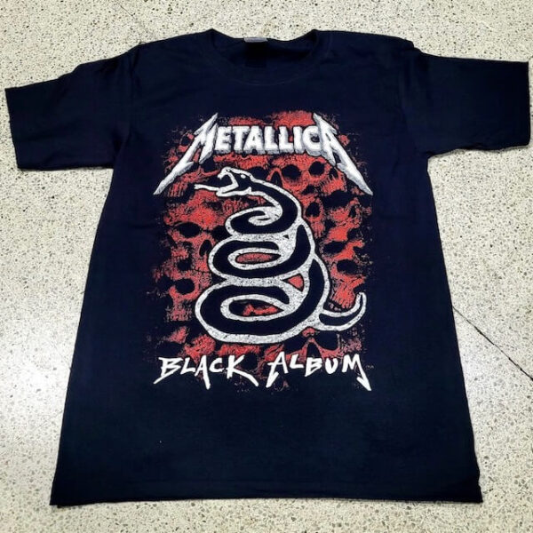polera manga corta metallica black album