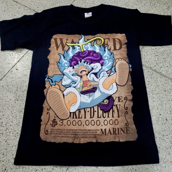 polera manga corta color negro one piece