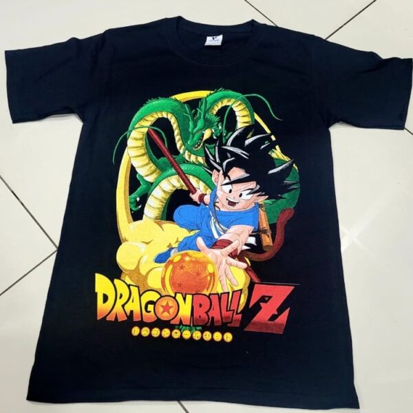 polera manga corta color negro dragon ball z
