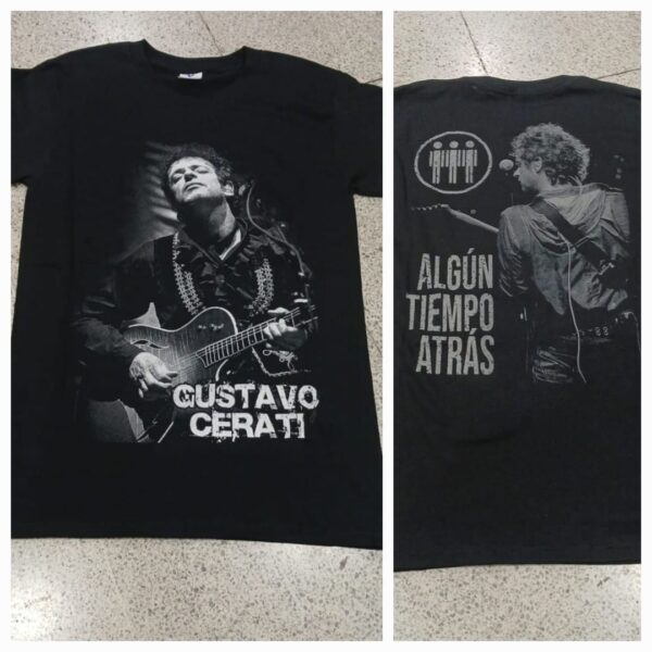 polera manga corta color negro Gustavo Cerati